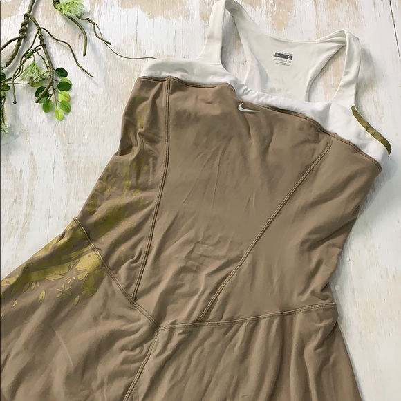 Nike Dresses & Skirts - Nike Womens Tan and White Athletic Dress Size S